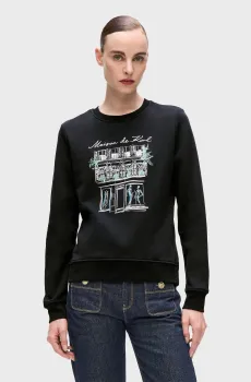 Женский черный свитшот paris Черный XS Karl Lagerfeld A4W20065