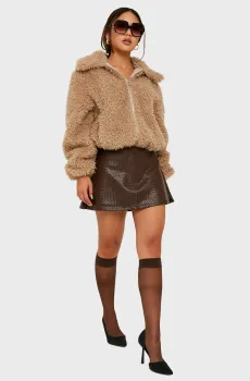 Женская коричневая юбка-шорты Коричневый M Tally Weijl SSHPUDOTI