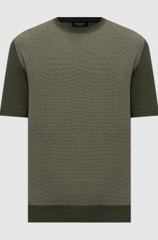 Зеленая футболка с шелком