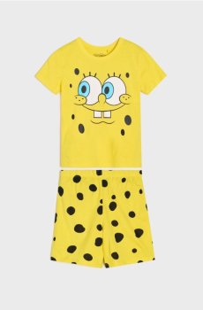 Двокомпонентна бавовняна піжама SpongeBob - жовтий
