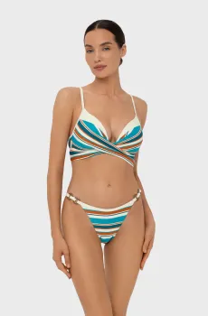 Женские белые трусики от купальника в полоску Белый 42 MARC&ANDRE L2525-Z-LBE