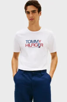 Мужская белая футболка BRAND LOVE BIG TEXT Белый M Tommy Hilfiger MW0MW42369