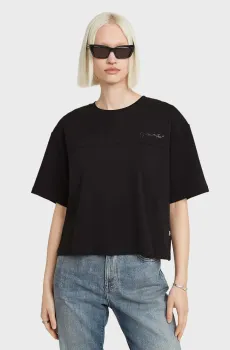 Женская черная футболка G-script Черный S G-Star RAW D26419,C812