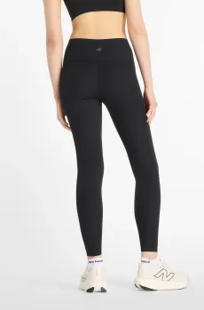 Женские черные тайтсы NB Ribbed High Rise Черный L New Balance WP53152BK