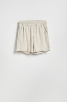 Reserved - Шорти regular з додаванням льону - бежевий - 9428N-08X