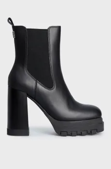Женские черные кожаные ботильоны TJW HIGH HEEL CHELSEA Черный 38 Tommy Jeans EN0EN02306