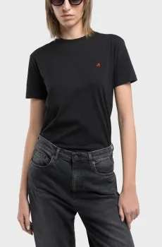 Женская черная футболка Черный S Replay W3566B.000.2660