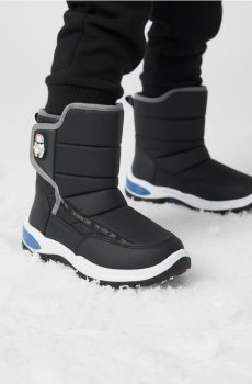 Утеплені снігові черевики зі світною підошвою Star Wars - чорний