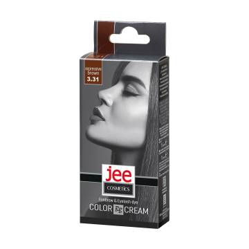 Крем-краска для бровей и ресниц Jee Cosmetics Eyebrow & Eyelash Dye Color Cream 3.31 Выразительный коричневый, 15 мл Крем-краска для бровей и ресниц Jee Cosmetics Eyebrow & Eyelash Dye Color Cream 3.31 Выразительный коричневый, 15 мл