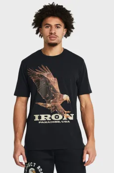 Мужская черная футболка UA Pjt Rck Eagle Graphic SS Черный XL Under Armour 1383224-001
