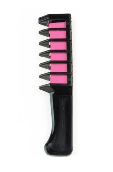 Расческа с цветным мелом для волос Cosmo Shop Colorful Hair Chalk розовая (CS499P)