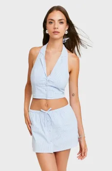 Женская голубая юбка в полоску Голубой XS Tally Weijl SSKCOWAIT