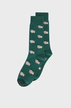 Мужские зеленые носки с узором Зеленый 39-42 SPRINGFIELD 653643