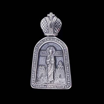 Серебряная подвеска-икона с чернением 13400 Серебряная подвеска-икона с чернением 13400