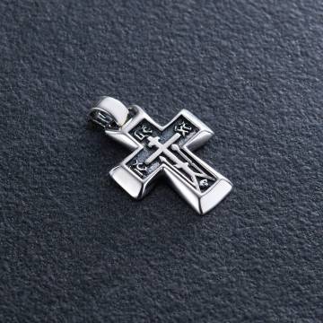Серебряный крестик "Спаси и Сохрани" 131725 Серебряный крестик "Спаси и Сохрани" 131725