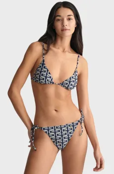 Женский темно-синий лиф от купальника с узором Синий XS Gant 922414001