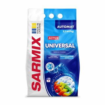 Стиральный порошок Sarmix Active Universal Автомат, 31 стирок, 2.1 кг Стиральный порошок Sarmix Active Universal Автомат, 31 стирок, 2.1 кг