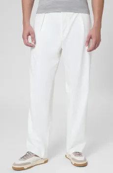 Мужские белые брюки BOSS x BECKHAM Белый 50 BOSS 50549203;100