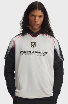 Мужское белое поло UA M 96 Terrace Jersey SS Белый S Under Armour 6005124-110