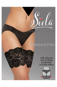 Бандалетки женские Siela кружевные, Nero, размер S