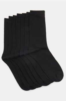 ребристі шкарпетки 7 pack - чорний