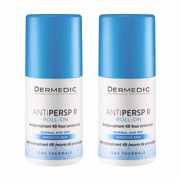 Набор шариковых антиперспирантов Dermedic Antipersp R Roll-On Antiperspirant 48-hour Protection, 2*60 г Набор шариковых антиперспирантов Dermedic Antipersp R Roll-On Antiperspirant 48-hour Protection, 2*60 г