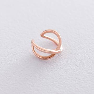 Серьга - каффа в красном золоте с06361 Серьга - каффа в красном золоте с06361