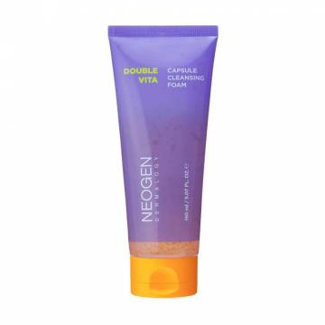 Осветляющая увлажняющая пенка для умывания Neogen Dermalogy Double Vita Capsule Cleansing Foam с витаминами, 150 мл Осветляющая увлажняющая пенка для умывания Neogen Dermalogy Double Vita Capsule Cleansing Foam с витаминами, 150 мл