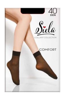 Носки женские Siela Comfort 40 DEN, Nero, безразмерные, 2 пары