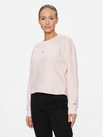 Tommy Jeans Світшот Essential Logo DW0DW16140 Рожевий Relaxed Fit Tommy Jeans Світшот Essential Logo DW0DW16140 Рожевий Relaxed Fit