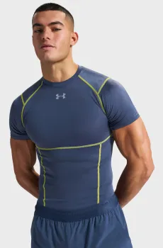 Мужская темно-серая футболка UA HG Elite Comp SS Серый L Under Armour 6015382-044
