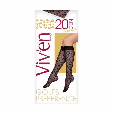 Гольфы женские Viven petty 20 DEN, лео черный Гольфы женские Viven petty 20 DEN, лео черный