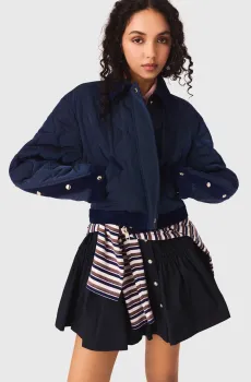 Женская темно-синяя куртка Синий 38 MAJE MFPBL00810_Navy