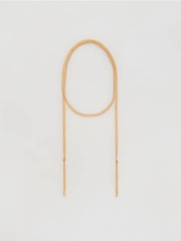 Reserved - Довге намисто - золотий - 512FD-GLD