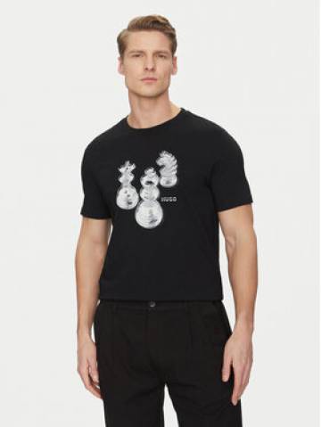 HUGO Футболка Dischach 50532918 Чорний Regular Fit HUGO Футболка Dischach 50532918 Чорний Regular Fit