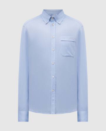 Голубая рубашка с вышивкой эмблемы Голубая рубашка с вышивкой эмблемы