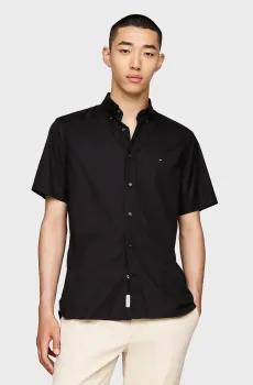 Мужская черная рубашка FLEX POPLIN RF Черный L Tommy Hilfiger MW0MW33809