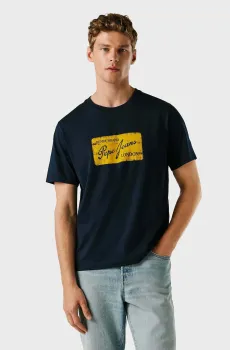 Мужская темно-синяя футболка SUEN Синий L Pepe Jeans PM5010317