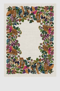 Бежевая скатерть LEOLEAF с льном