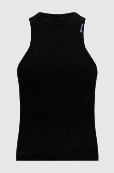 Черный топ в рубке с логотипом