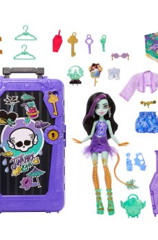 Детский игровой набор-сюрприз Monster High Кошмарные каникулы Ужас-секреты Джинафайер, от 4 лет, 19 сюрпризов (JDR52)