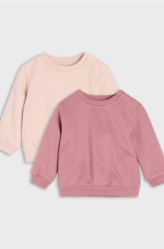 Бавовняні світшоти crewneck 2 pack - рожевий