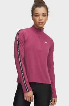 Женская розовая спортивная кофта UA Tech WM Tape Half Zip Розовый S Under Armour 6005100-659