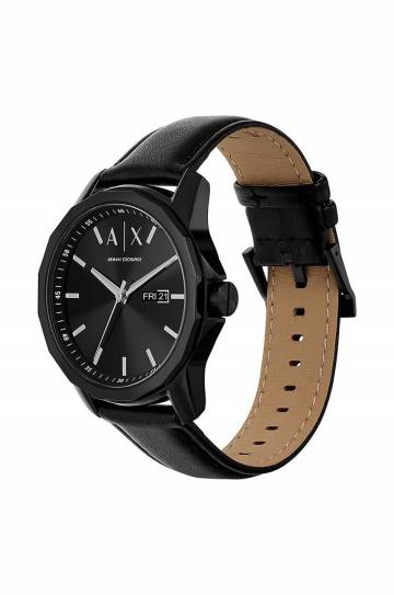 Часы и браслет Armani Exchange мужские цвет чёрный Часы и браслет Armani Exchange мужские цвет чёрный