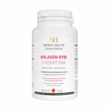 Комплекс по уходу за волосами, кожей и ногтями Noble Health Collagen + Ceratin Коллаген + кератин, 60 капсул Комплекс по уходу за волосами, кожей и ногтями Noble Health Collagen + Ceratin Коллаген + кератин, 60 капсул
