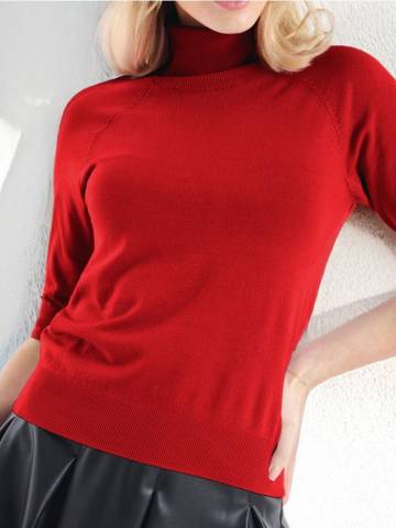 Джемпер з короткими рукавами - червоний Джемпер з короткими рукавами - червоний