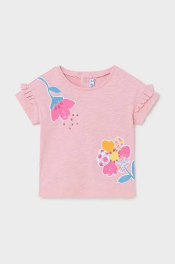 Детская хлопковая футболка Mayoral 2 шт цвет розовый