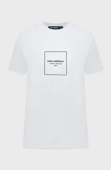 Мужская белая футболка Белый XL Karl Lagerfeld 563221.755033;10