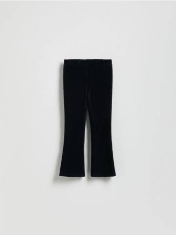 Reserved - Вельветові штани кльош - чорний - 871FF-99X