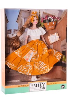 Детская кукла Emily Rolisha с аксессуарами, шарнирная, от 3 лет, 28.5*6.5*36 см (QJ111A)